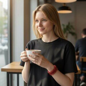 European Red 4-in-1 Rings Bracelet